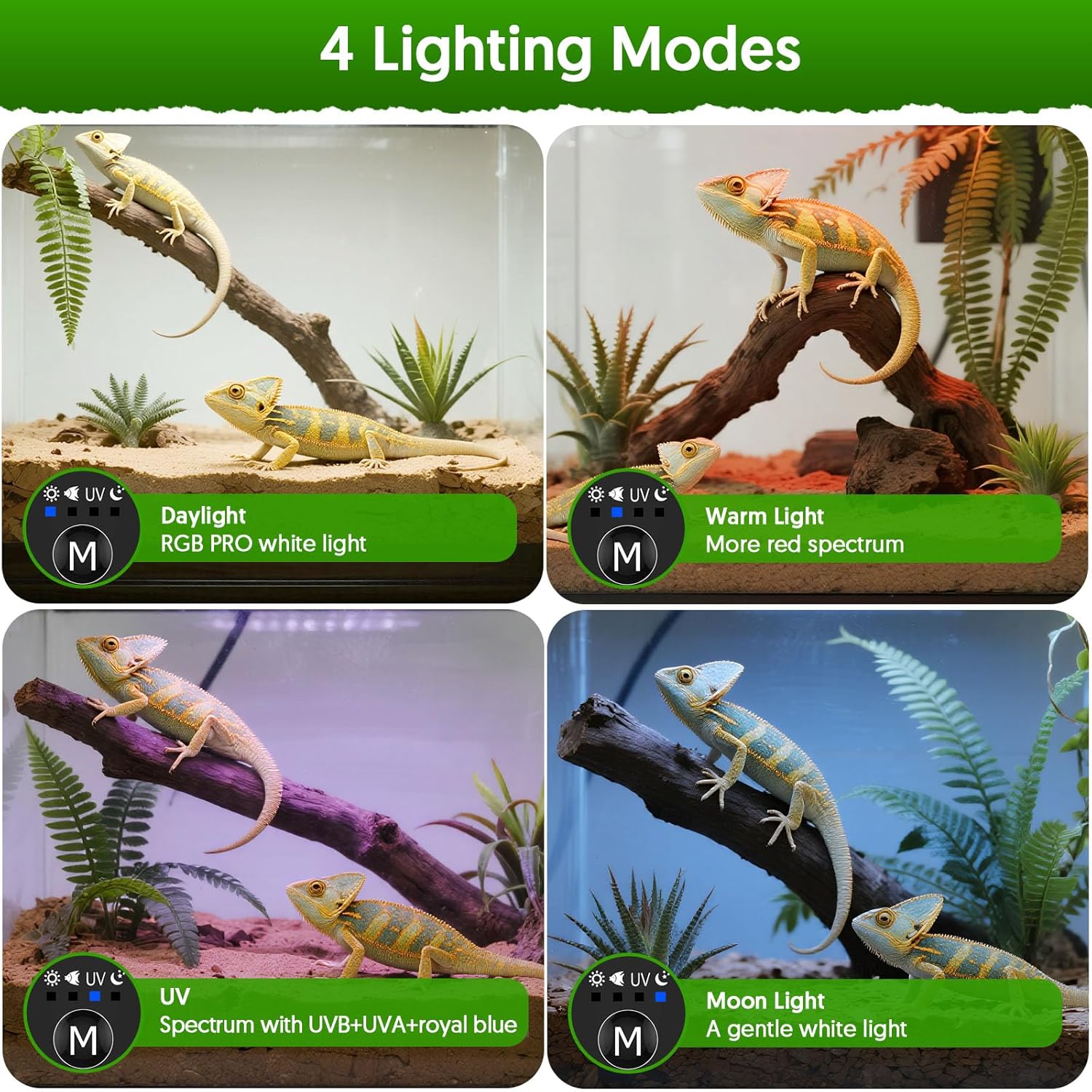 24W LED UVA UVB Reptile Lamp w - огляд і ціна Aquarium Plant Light