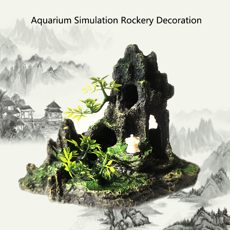 Resin Aquarium Rockery Mountai - огляд і ціна Aquarium Plant Substrate