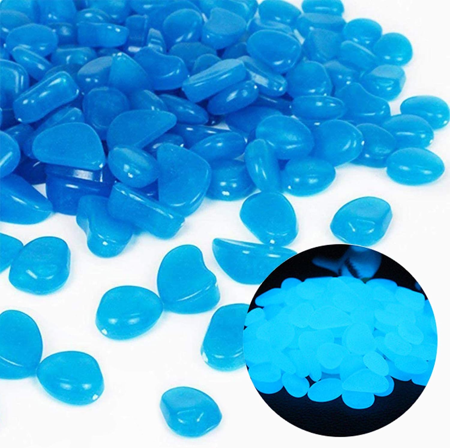 Fish Tank Rocks Glow Blue Pebb - огляд і ціна Plant Aquarium Pot
